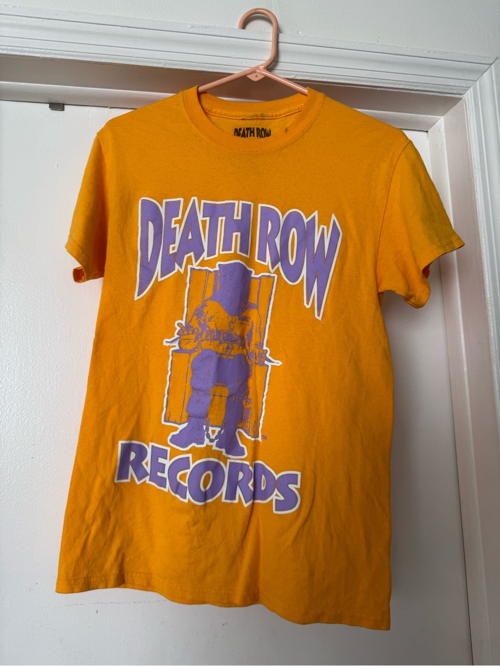 Death Row Records Graphic Tee Ripple Junction Yellow Purple Size Small